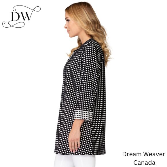 Black & White Jacket | Joseph Ribkoff Style 193823 - Picture 6 of 7